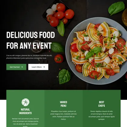 Vzorová stránka Catering