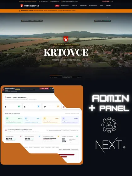 Ukážka webu Krtovce.smartsat.sk