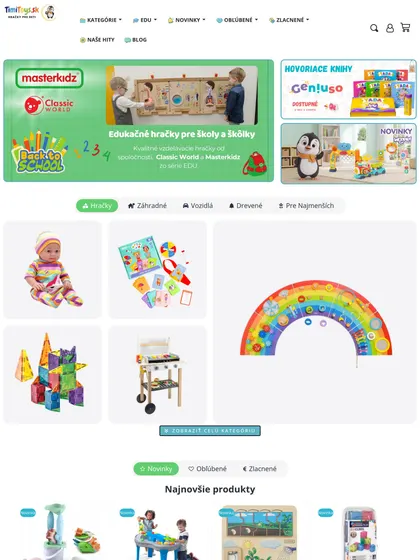 Ukážka webu TimiToys.sk